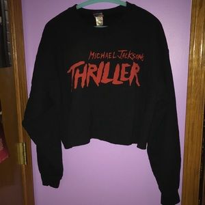Junk Food Michael Jackson Thriller Crop Sweatshirt